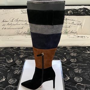 nine west color block boots